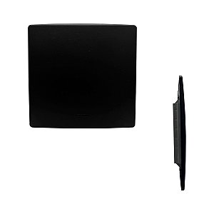 Placa 4x4 Cega C/ Suporte Preta Siena Matte - ALUMBRA