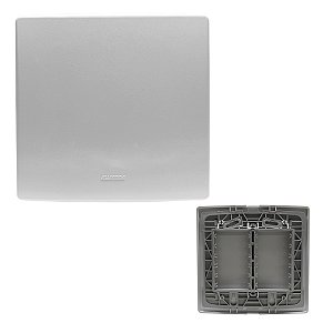 Placa 4x4 Cega C/ Suporte Branca Siena Matte - ALUMBRA