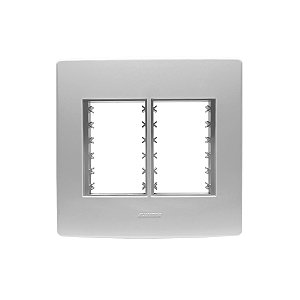 Placa 4X4 6 Módulos C/ Suporte Branca Siena Matte - ALUMBRA