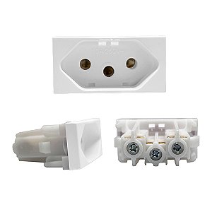 Módulo Tomada 20A 250V Branco Siena Matte - ALUMBRA