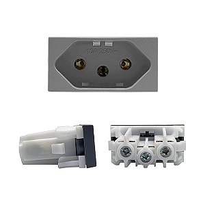 Módulo Tomada 10A 250V Concreto Siena Matte - ALUMBRA