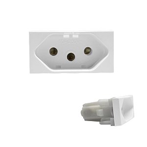 Módulo Tomada 10A 250V Branco Siena Matte - ALUMBRA