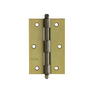 Dobradiça Colonial Pino e Bola 3 1/2" Cartela C/ 3 Peças - ROCHA