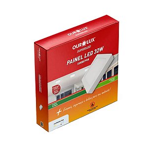 Luminária Led Sobrepor Quadrada ABS 32W 6500K BIV - OUROLUX