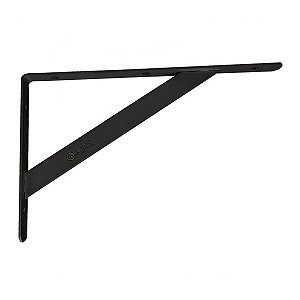 Suporte para Prateleira 20X12mm Preto (Mão Francesa) - AJAX