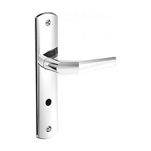 Fechadura Popline Reta Banheiro Cromado 40mm - SOPRANO