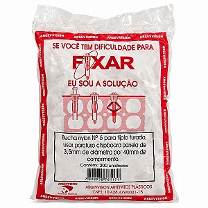 Bucha Nylon N6 Para Tijolo Furado Pct C/200 - FIXAR