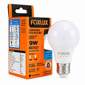 Lâmpada Led Bulbo 9W 3000K BIV - FOXLUX
