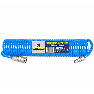 Mangueira Espiral PU 8X12mm 10MT Conector Japonês - CHIAPERINI