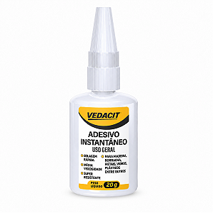 Adesivo Instantâneo 20g Bico Antientupimento - VEDACIT