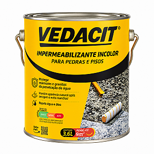 Impermeabilizante Incolor P/ Pedras e Pisos Base Solvente 3,6L - VEDACIT