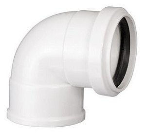 Joelho 90º Esgoto 40mm Com Anel Pct/25 - PLASTUBOS