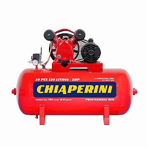 Compressor de ar média pressão 10 pcm 150 litros - Chiaperini 10/150 RED C/MM- CHIAPERINI