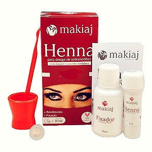 Henna de Sobrancelha Makiaj Profissional Alta Fixação E Rendimento kit