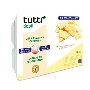 CERA ELÁSTICA CREMOSA CHOCOLATE BRANCO 250G / TUTTI DEPIL