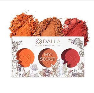 PALETA DE BLUSH MATTE 3 CORES MY SECRET / DALLA