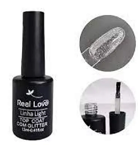 TOP COAT COM GLITTER LINHA LIGHT / REAL LOVE