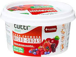 CERA CREMOSA MICRO-ONDAS CORPORAL ÓLEO DE FRUTAS VERMELHAS / TUTTI DEPIL