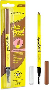 LAPISEIRA PARA SOBRANCELHAS HELLO BROW PONTA CHANFRADA - COR 01 / VIZZELA