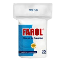 ALGODÃO EM DISCOS - 35 UNID / FAROL