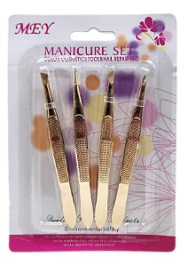 KIT COM 4 PINÇAS DOURADAS/ MEY