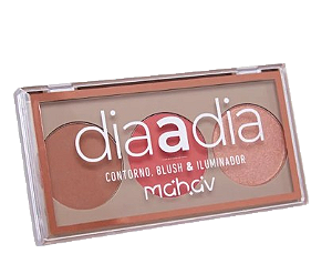 TRIO DE CONTORNO, BLUSH E ILUMINADOR - DIA A DIA / MAHAV