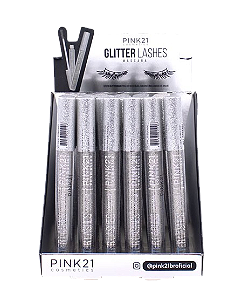 BOX MÁSCARA DE CÍLIOS - GLITTER LASHES / PINK 21