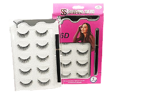 CÍLIOS POSTIÇOS + CANETA  DELINEADORA COLANTE - SS - 3762/ SABRINA SATO