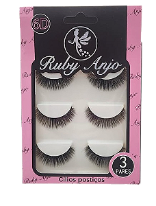 CARTELA COM CÍLIOS POSTIÇOS - RA-476 / RUBY ANJO
