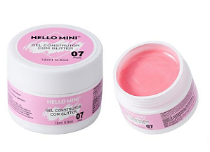 GEL PARA UNHA COM GLITTER- 07 PINK/HELLO MINI