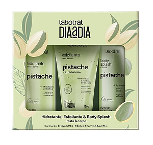 KIT HIDRATANTE, ESFOLIANTE E BODY SPLASH - PISTACHE / LABOTRAT