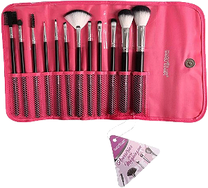 KIT COM 12 PINCÉIS PARA MAQUIAGEM - KP1-5C / MACRILAN