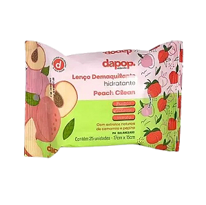 LENÇO DEMAQUILANTE HIDRATANTE PEACH CLEAN / DAPOP
