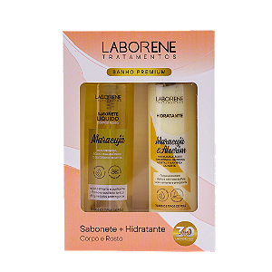 KIT BANHO PREMIUM SABONETE + HIDRATANTE - MARACUJÁ / LABORENE
