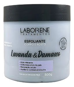 ESFOLIANTE CORPO E ROSTO - LAVANDA E DAMASCO 500G / LABORENE