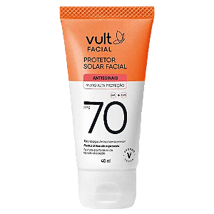 PROTETOR SOLAR FACIAL 70 FPS - ANTISSINAIS / VULT