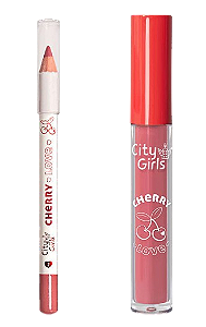 KIT LÁBIAL CHERRY LOVE (LÁPIS + BATOM) - COR 2 / CITY GIRLS