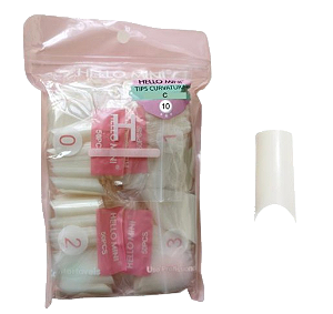 UNHAS POSTIÇAS TIPS CURVATURA C - OY380-10 / HELLO MINI