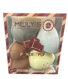 KIT C/ 4 ESPONJAS - CHOCOLATE POWDER PUFF / MEILY´S
