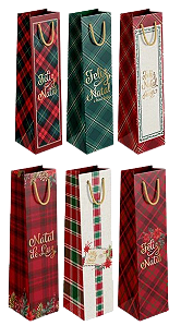 SACOLA DE PRESENTE NATALINA (SCX0128) - 12 x 36 x8,5 cm