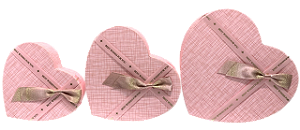 KIT CAIXA CORAÇÃO - LC6933 - 3 PEÇAS