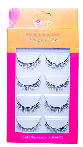 CARTELA DE CÍLIOS POSTIÇOS PERFECT SIZE C/ 5 PARES - AM0030-P1/ AMMÔ BEAUTY
