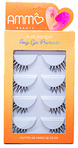 CARTELA DE CÍLIOS FOXY EYE PREMIUM POSTIÇOS C/ 5 PARES - AM0026-Y2/ AMMÔ BEAUTY
