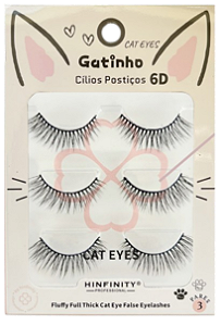 CÍLIOS POSTIÇOS C/ 3 PARES - CAT04 / HINFINITY