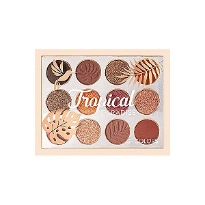 PALETA DE SOMBRAS 12 CORES - TROPICAL PARADISE / SP COLORS