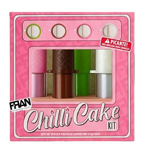 KIT C/ 4 GLOSSES LABIAIS - CHILLI CAKE / FRANCINY EHLKE