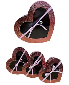 KIT CAIXA CORAÇÃO C/ 3 PCS - LC6950 - G(22X20X9CM) / M(19X17X7,5CM) / P(16X14X6CM)