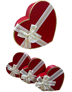 KIT CAIXA CORAÇÃO C/ 3 PCS - LC6944- G(22X20X9CM) / M(19X17X7,5CM) / P(16X14X6CM)
