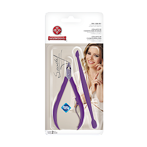 CONJUNTO DE CUIDADO PESSOAL - ALICATE + EMPURRADOR - SANDY / IMPALA