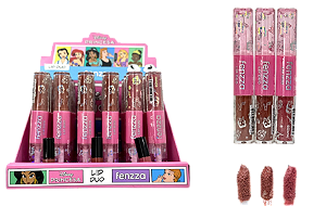 LIP DUO - BATOM + CRYSTAL GLOSS - COLEÇÃO: PRINCESAS / FENZZA